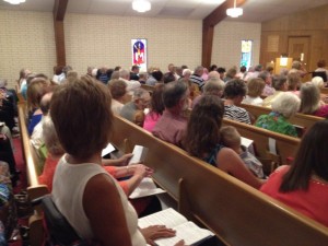 St. Paul Lutheran Church was packed for the wedding of Larry and Carole Foltz.