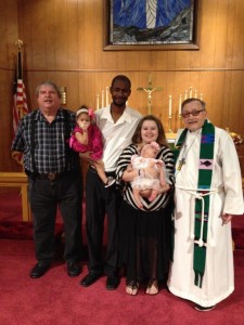 Head Elder, Steve Grissom, assisted Pastor with the baptism of Keith and Ariana Williams.